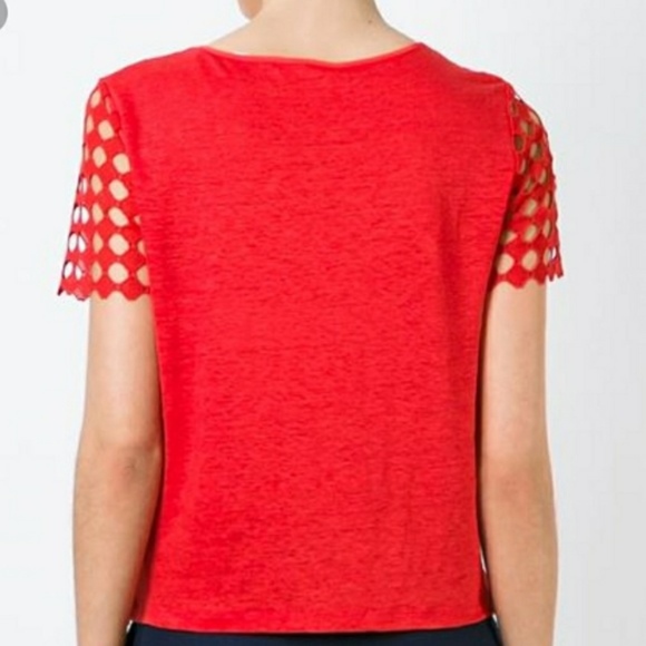 Tory Burch Lace and Linen Tee - Picture 7 of 7